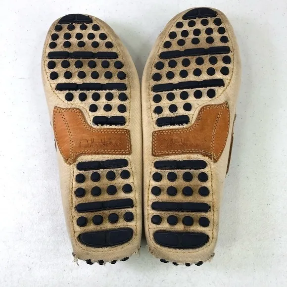 Cole Haan Nike Air Limited Edition Canvas Leather Driving Loafer Shoes