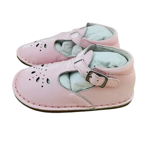 Cole Haan Pink Leathe Baby  Shoes Size 6 New In Box