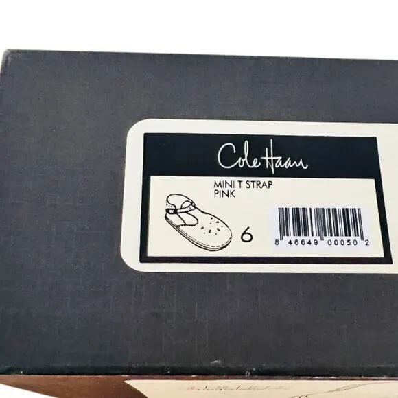 Cole Haan Pink Leathe Baby  Shoes Size 6 New In Box