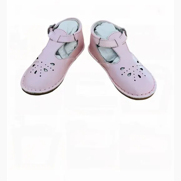 Cole Haan Pink Leathe Baby  Shoes Size 6 New In Box