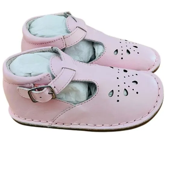 Cole Haan Pink Leathe Baby  Shoes Size 6 New In Box
