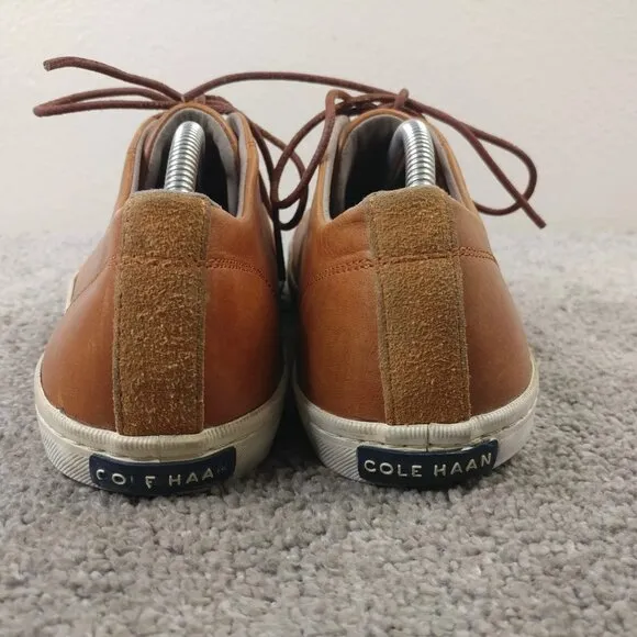 Cole Haan Trafton Mens Size 10 Shoes Brown Leather Sneakers Low Top C22687