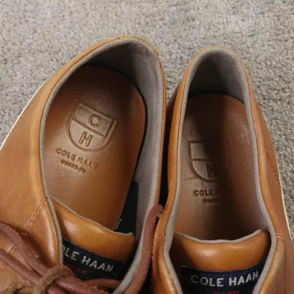 Cole Haan Trafton Mens Size 10 Shoes Brown Leather Sneakers Low Top C22687