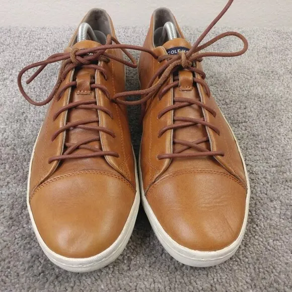 Cole Haan Trafton Mens Size 10 Shoes Brown Leather Sneakers Low Top C22687