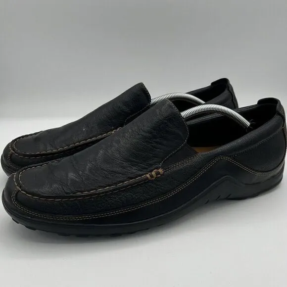 Cole Haan TUCKER VENETIAN Black Leather C03557 Mens Driving Loafer Shoes Sz 12 N