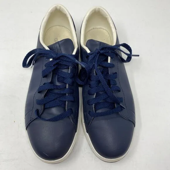 Cole Haan Womens Size 9.5 Granpro Tennis Shoe Blue Leather Low Top Lace Up
