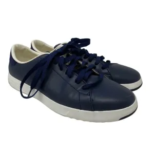 Cole Haan Womens Size 9.5 Granpro Tennis Shoe Blue Leather Low Top Lace Up
