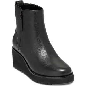 Cole Haan Womens ZG City  Black Leather Ankle Stretch Booties Shoes New