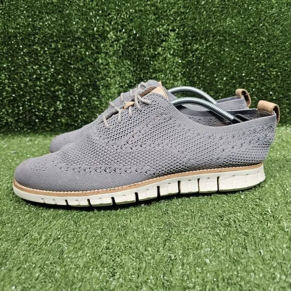 Cole Haan Zerogrand Grey Wingtip Stitchlite Oxford Shoes C24944 Mens Size‎ 10