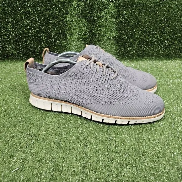 Cole Haan Zerogrand Grey Wingtip Stitchlite Oxford Shoes C24944 Mens Size‎ 10