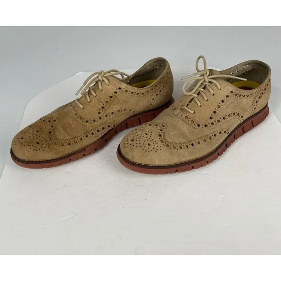Cole Haan Zerogrand Men's 11M Wingtip‎ Oxford Dress Casual Suede Shoes C12979.
