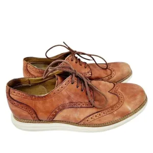 Cole Haan Men's Lunargrand Oxford Wingtip Shoes Tan 8.5