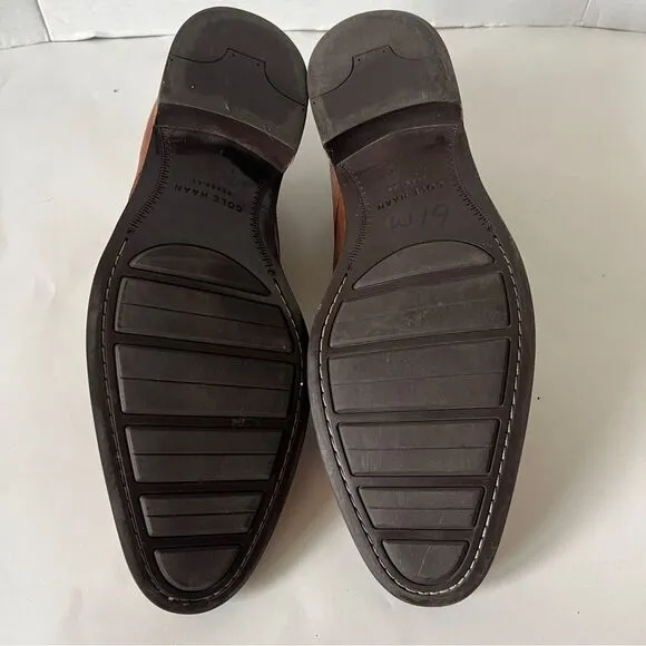 Cole Haan Men's Lenox Hill Cap Toe Leather Light Brown Oxford Shoes Size 13