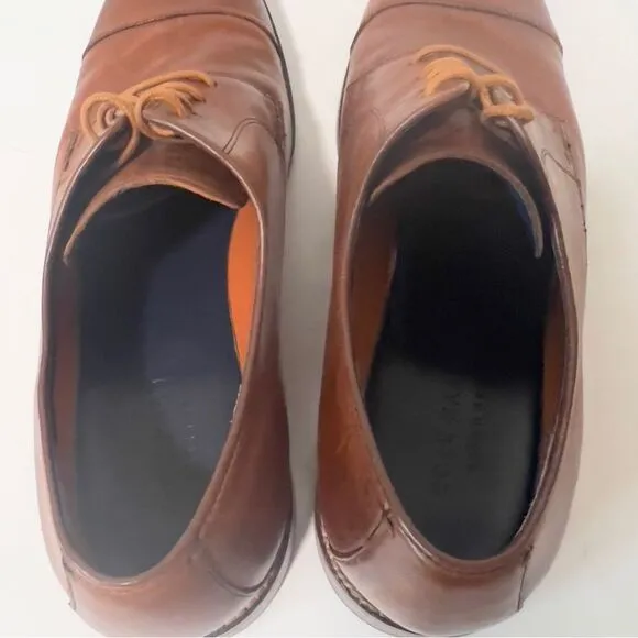 Cole Haan Men's Lenox Hill Cap Toe Leather Light Brown Oxford Shoes Size 13