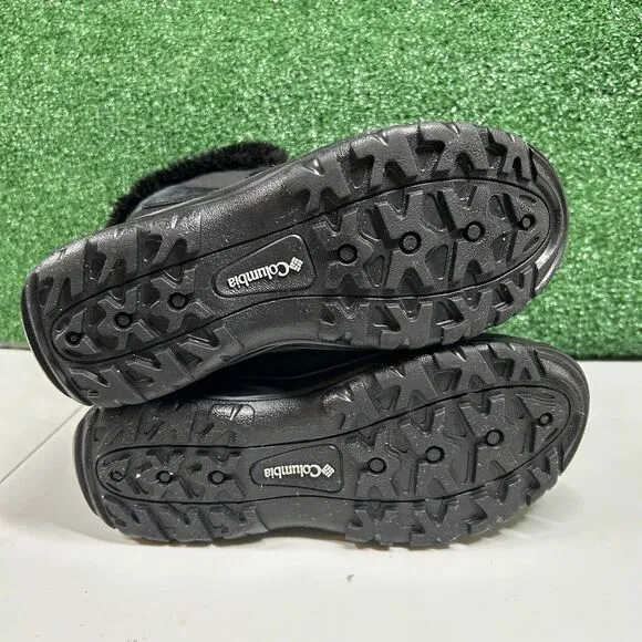 Columbia Ice Maiden II Boots‎ Womens 7 M Black Leather Snow Winter Warm Outdoor
