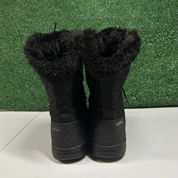 Columbia Ice Maiden II Boots‎ Womens 7 M Black Leather Snow Winter Warm Outdoor