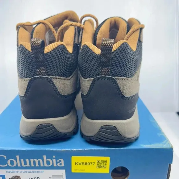 Columbia Mens Redmond III Mid Hiking Boots Walking Shoe Waterproof Brown Size 11