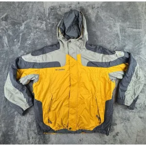 Columbia Mens Vertex Jacket Size XL Coat Yellow 3 Waterproof Hooded Snow Ski