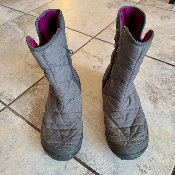 Columbia Minx Slip Omni-Heat Cold Weather Winter Snow Boots Gray Size 9.5