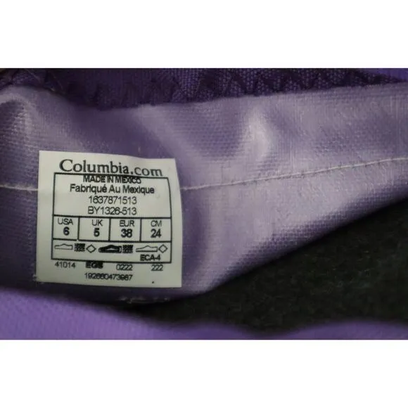 Columbia Big Kids' 6 Women's 7.5 Purple Columbia Powerbug Plus II Winter Boots