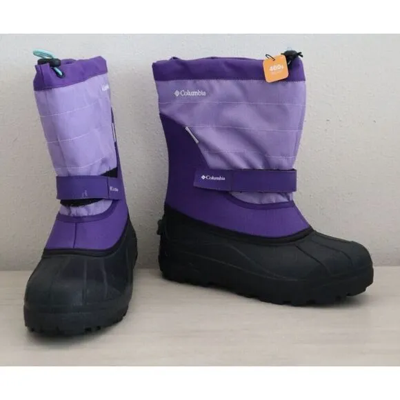 Columbia Big Kids' 6 Women's 7.5 Purple Columbia Powerbug Plus II Winter Boots