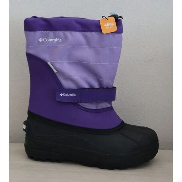 Columbia Big Kids' 6 Women's 7.5 Purple Columbia Powerbug Plus II Winter Boots
