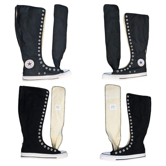 Converse 2012 OG XXHI Knee High Black White Canvas Sneaker Boot Womens 7.5 NEW