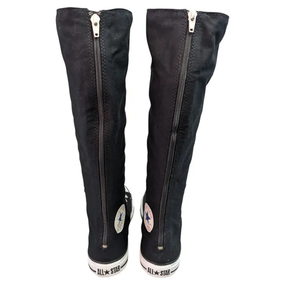Converse 2012 OG XXHI Knee High Black White Canvas Sneaker Boot Womens 7.5 NEW