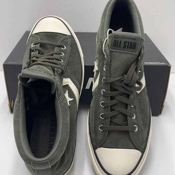 Converse Men's Black High-Top Sneakers A09463CSTAR PLAYER 76 MID CAVE GREEN