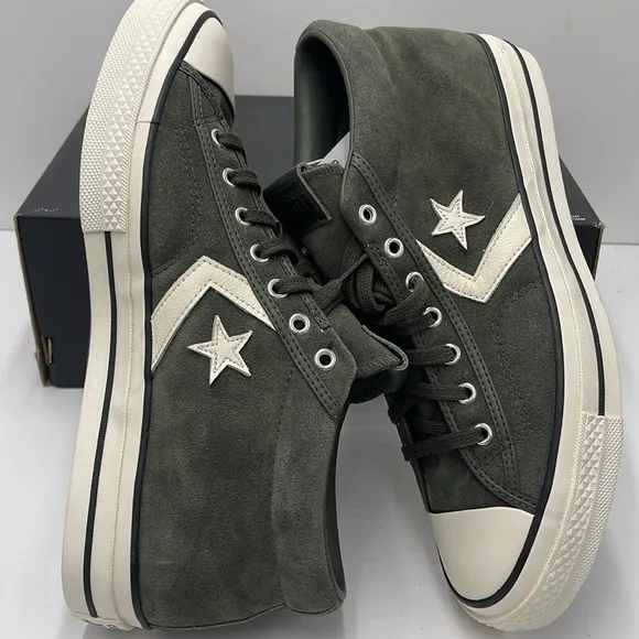 Converse Men's Black High-Top Sneakers A09463CSTAR PLAYER 76 MID CAVE GREEN