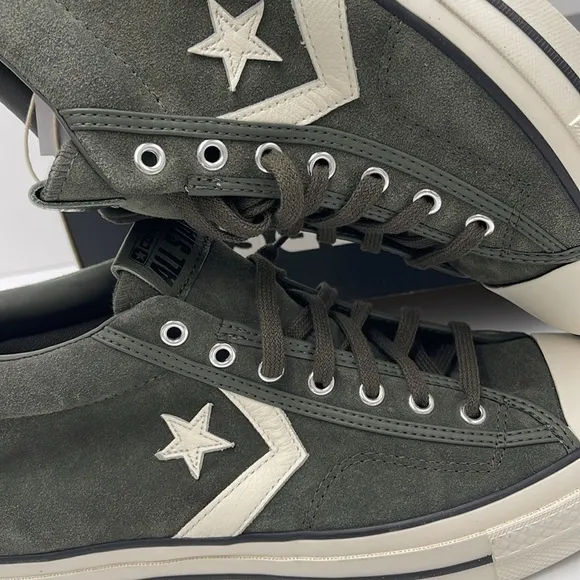 Converse Men's Black High-Top Sneakers A09463CSTAR PLAYER 76 MID CAVE GREEN