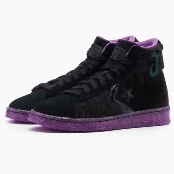 Converse x Joe Freshgoods Pro Leather Mens Shoes Black Purple 170645C NEW Multi