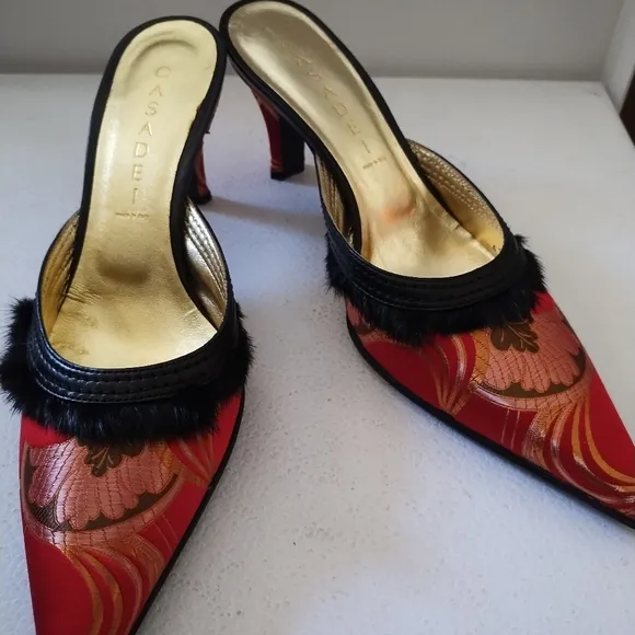 COPY - COPY - CASADEI SLIP- ON EVENING SANDAL