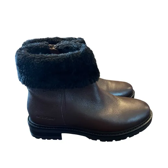 Cougar Kendal Dark Brown Leather Cold Weather Waterproof Winter Boots NEW Size 6