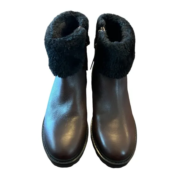 Cougar Kendal Dark Brown Leather Cold Weather Waterproof Winter Boots NEW Size 6