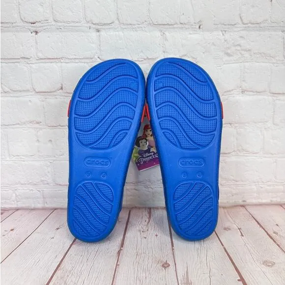 Crocs Disney Snow White Isabella Bright Cobalt Sandals Kids Size J4 (209676-4JL)