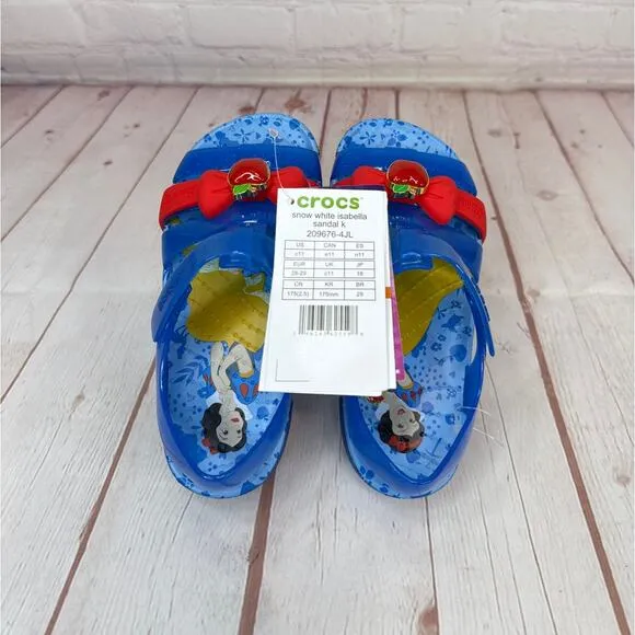 Crocs Disney Snow White Isabella Bright Cobalt Sandals Kids Sz C11 (209676-4JL)