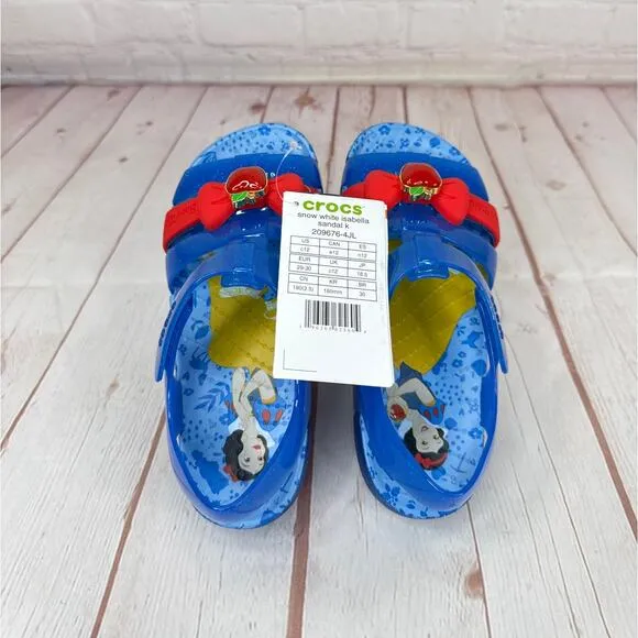 Crocs Disney Snow White Isabella Bright Cobalt Sandals Kids Sz C12 (209676-4JL)