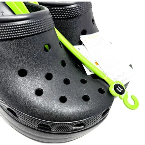Crocs SIREN Goth Clog High-heeled Stylish Black Unisex Light Weight NWT W13 M11