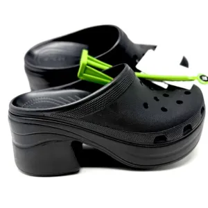 Crocs SIREN Goth Clog High-heeled Stylish Black Unisex Light Weight NWT W13 M11