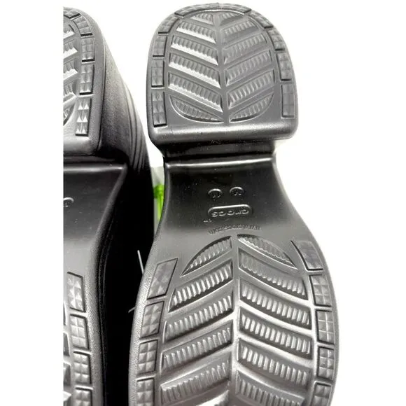 Crocs SIREN Goth Clog High-heeled Stylish Black Unisex Light Weight NWT W13 M11