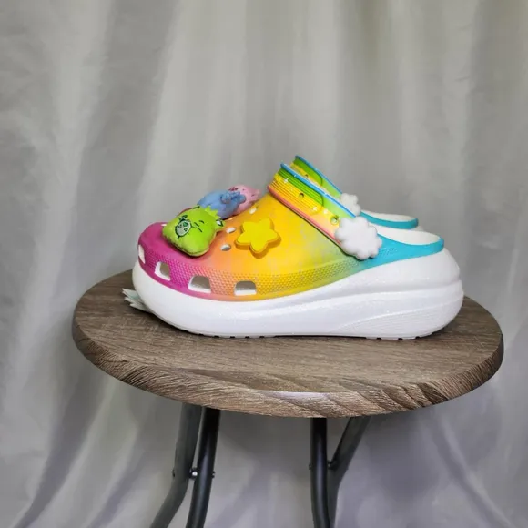 CROCS X Care Bears Collaboration Crush Clog Light On Platform Multicolor M6 W8