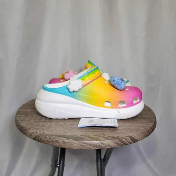 CROCS X Care Bears Collaboration Crush Clog Light On Platform Multicolor M6 W8