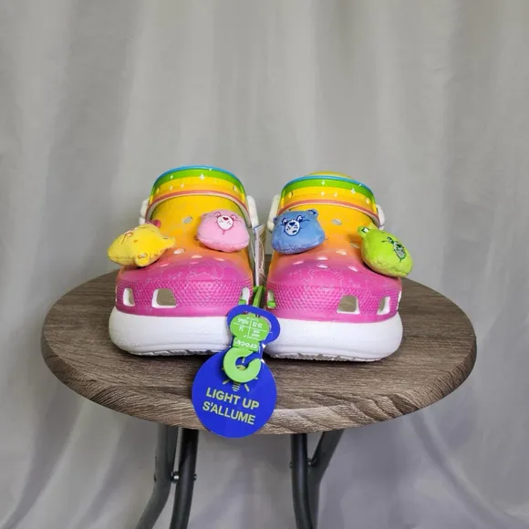 CROCS X Care Bears Collaboration Crush Clog Light On Platform Multicolor M6 W8