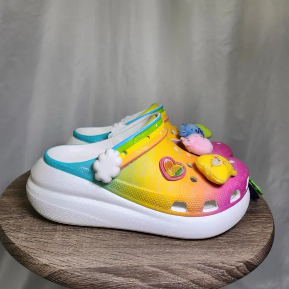 CROCS X Care Bears Collaboration Crush Clog Light On Platform Multicolor M6 W8