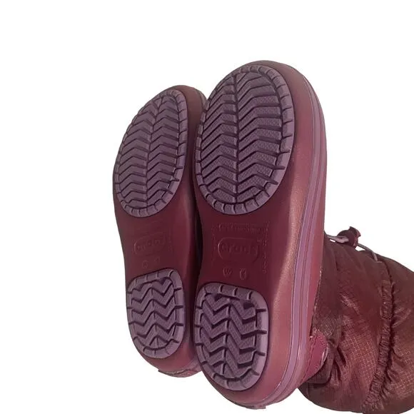 Crocs Youth Girls Size 4 Crocband Purple Winter Snow Boots