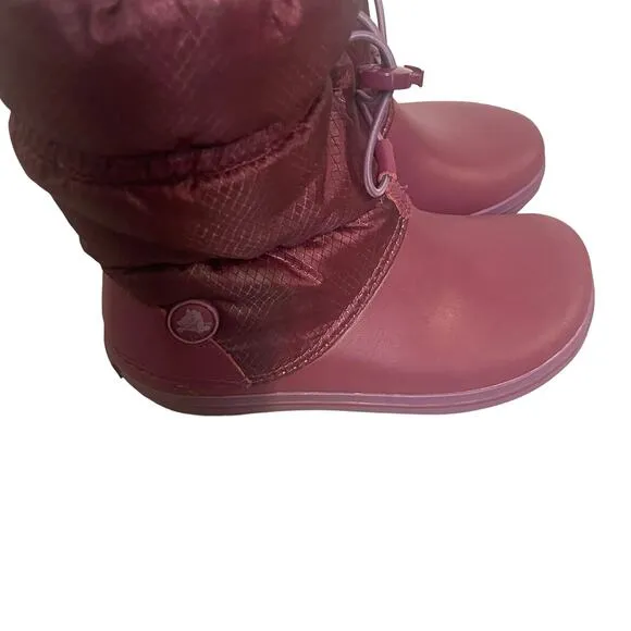 Crocs Youth Girls Size 4 Crocband Purple Winter Snow Boots