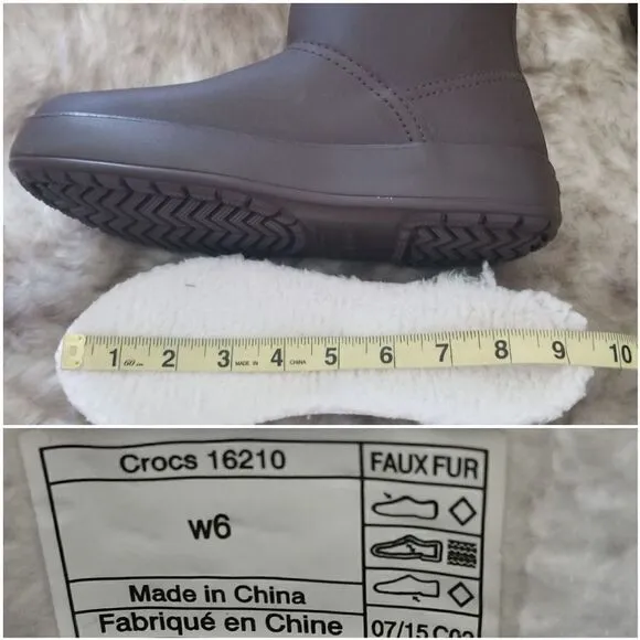 CROCS Colorlite Women's Boots in Mahogany