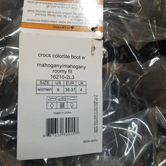 CROCS Colorlite Women's Boots in Mahogany