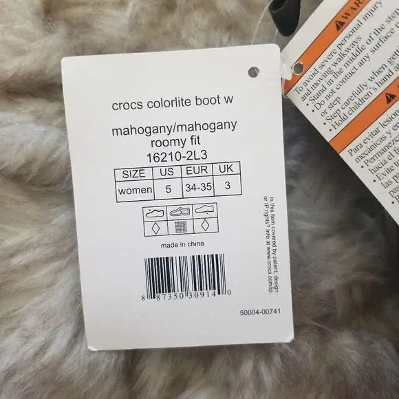 CROCS Colorlite Women's Boots in Mahogany